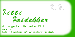 kitti haidekker business card
